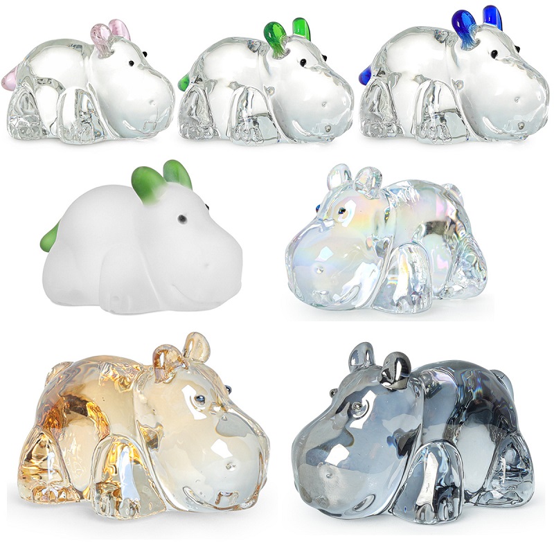 1PC Crystal Hippo Figurine Col - Paper Weight Crystal recension och pris