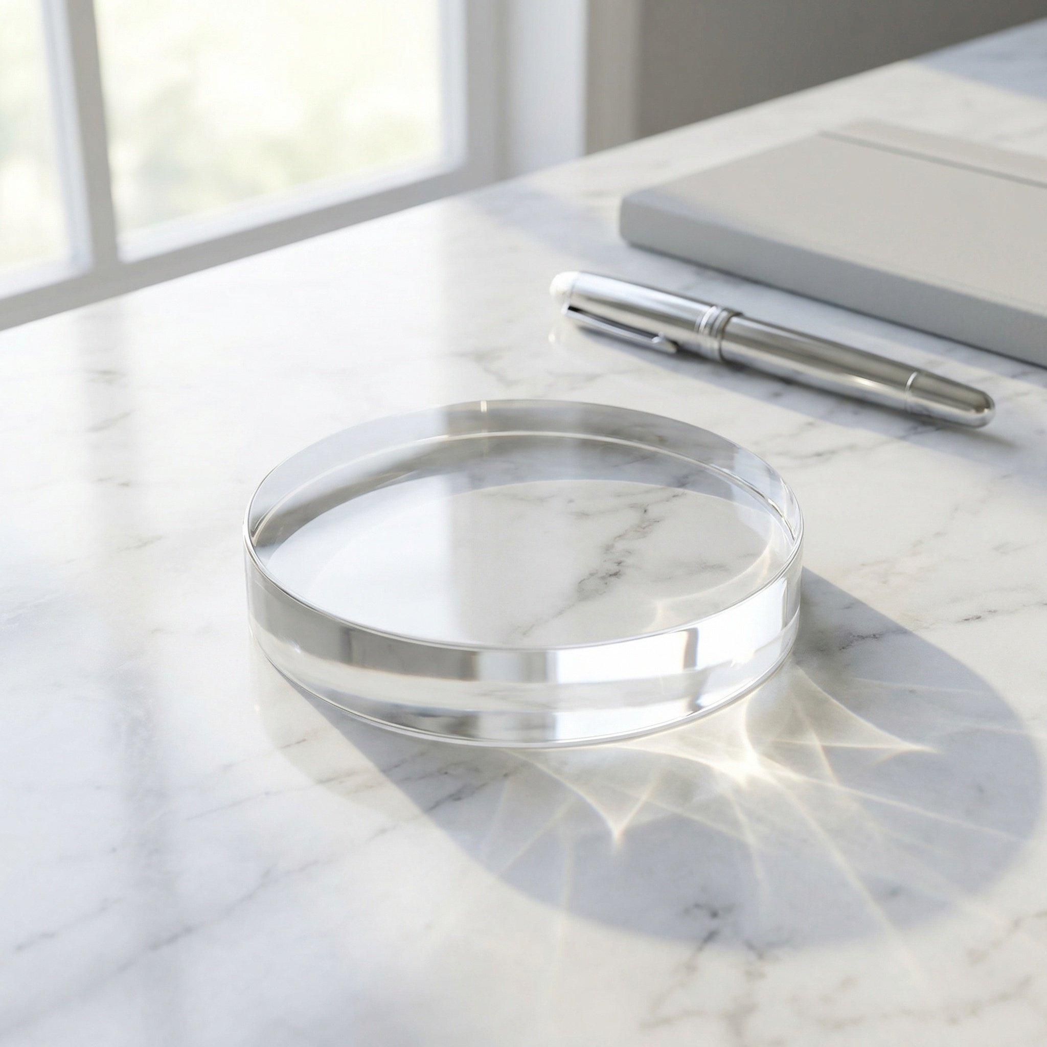 3.15 Inch Round Clear Glass Pa - Book Weight Glass recension och pris