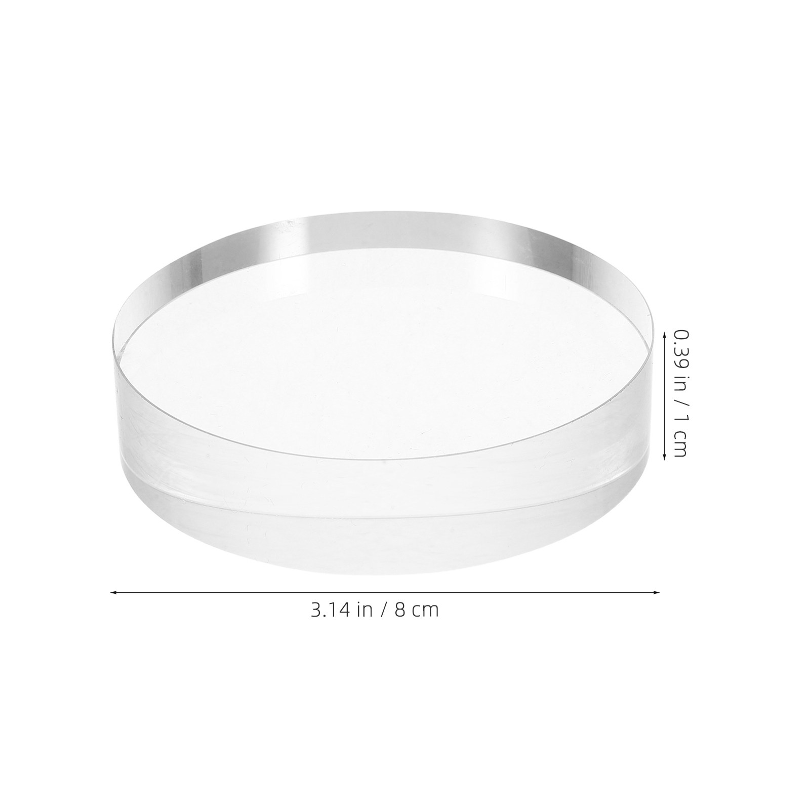 3.15 Inch Round Clear Glass Pa - Book Weight Glass recension och pris