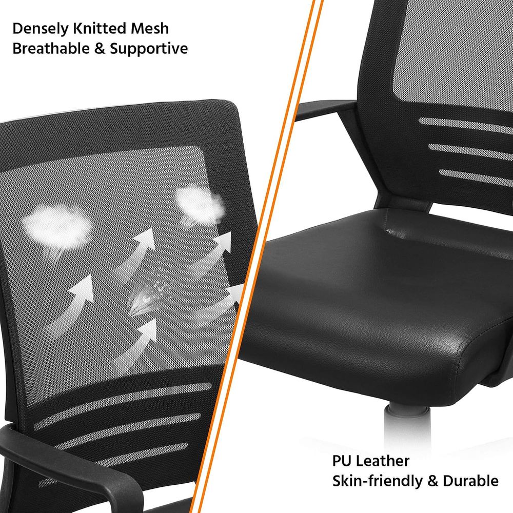 -Back Mesh Swivel Oice Desk Ch - Leather Desk Pad recension och pris