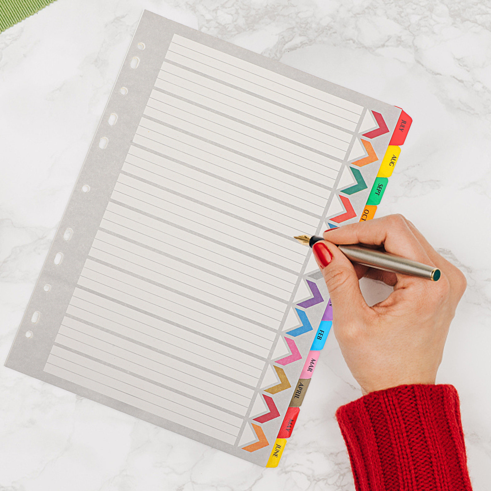 12Sheets Index Binder Dividers - Tab Divider A4 recension och pris