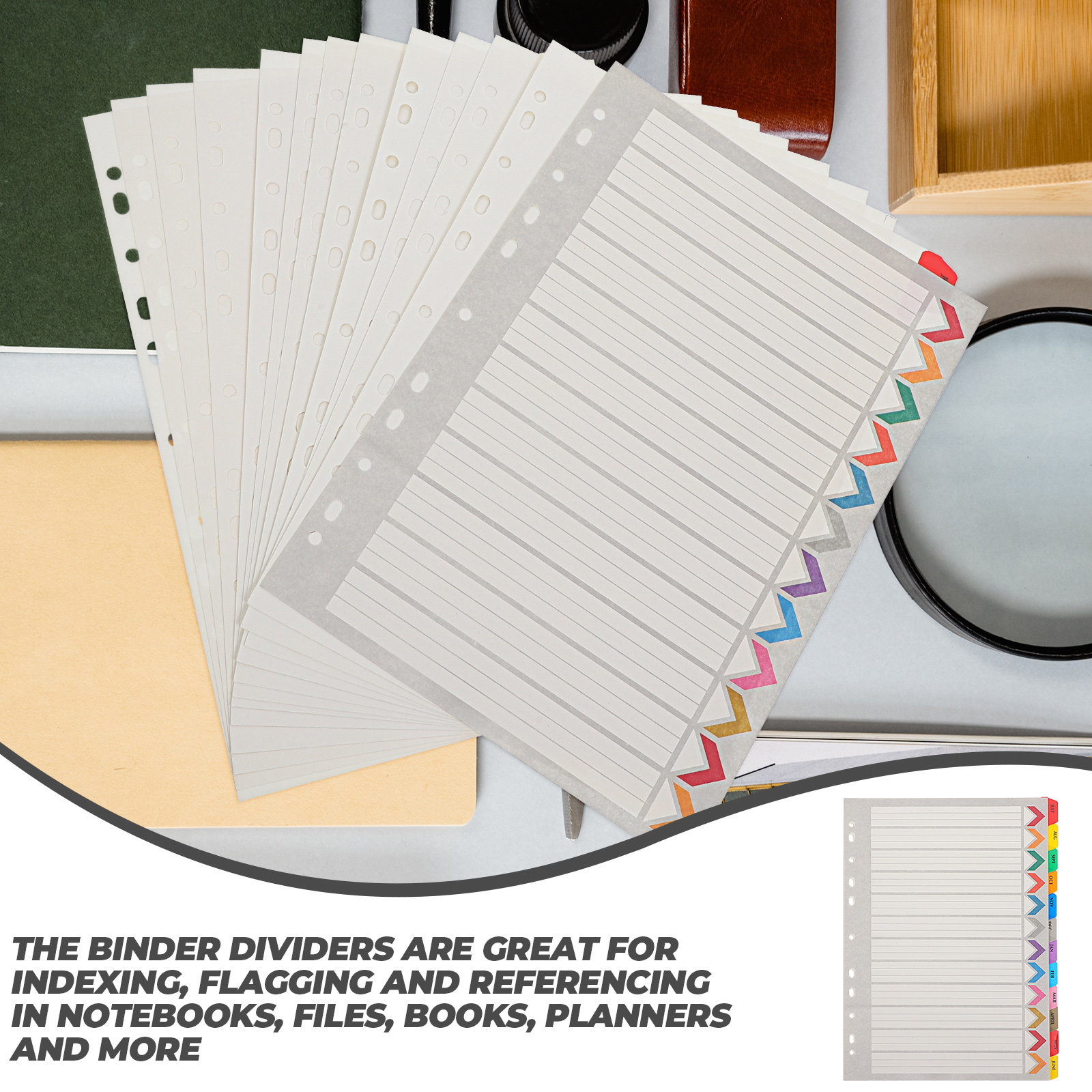 12Sheets Index Binder Dividers - Tab Divider A4 recension och pris