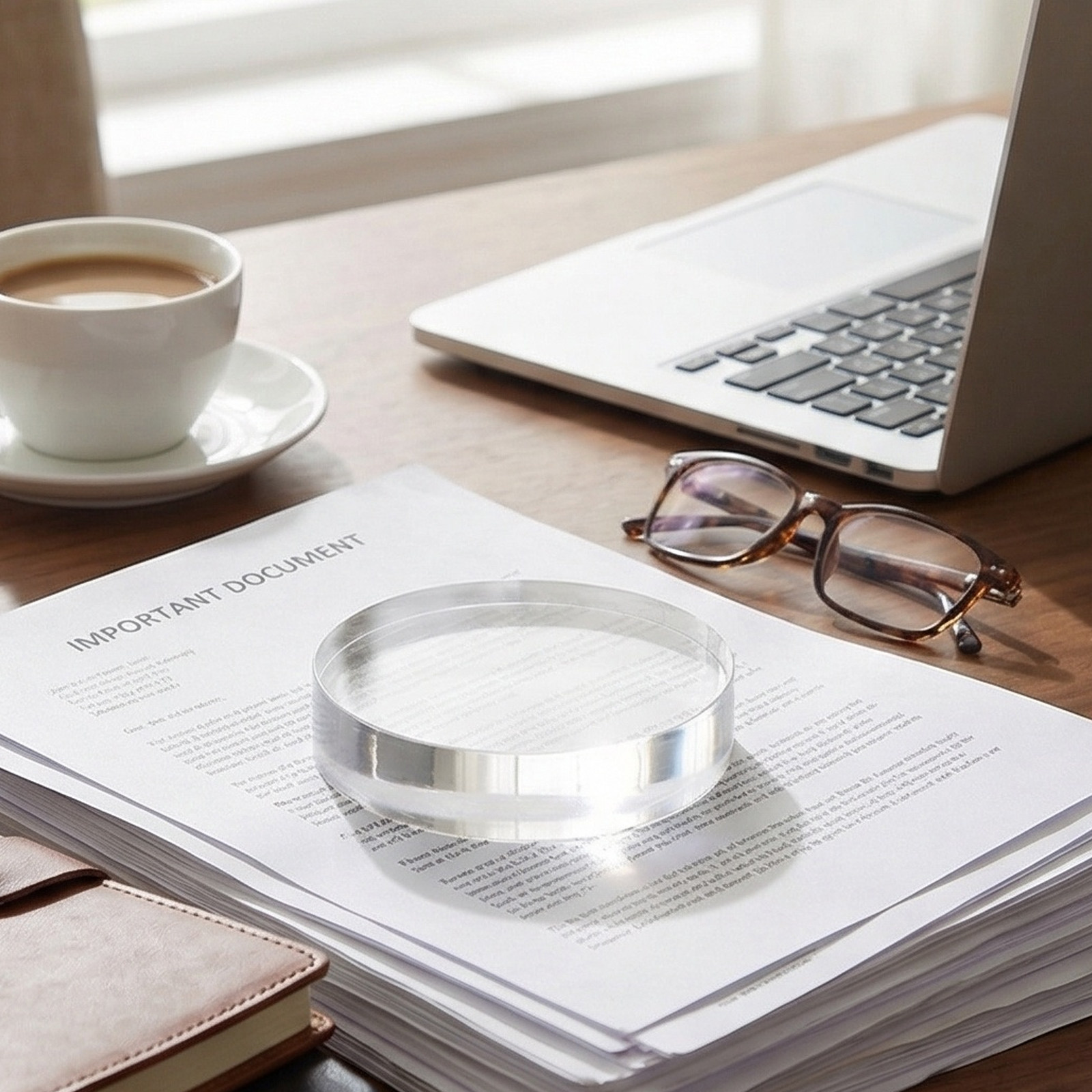 Round Crystal Paperweight 3.15 - Book Weight Glass recension och pris