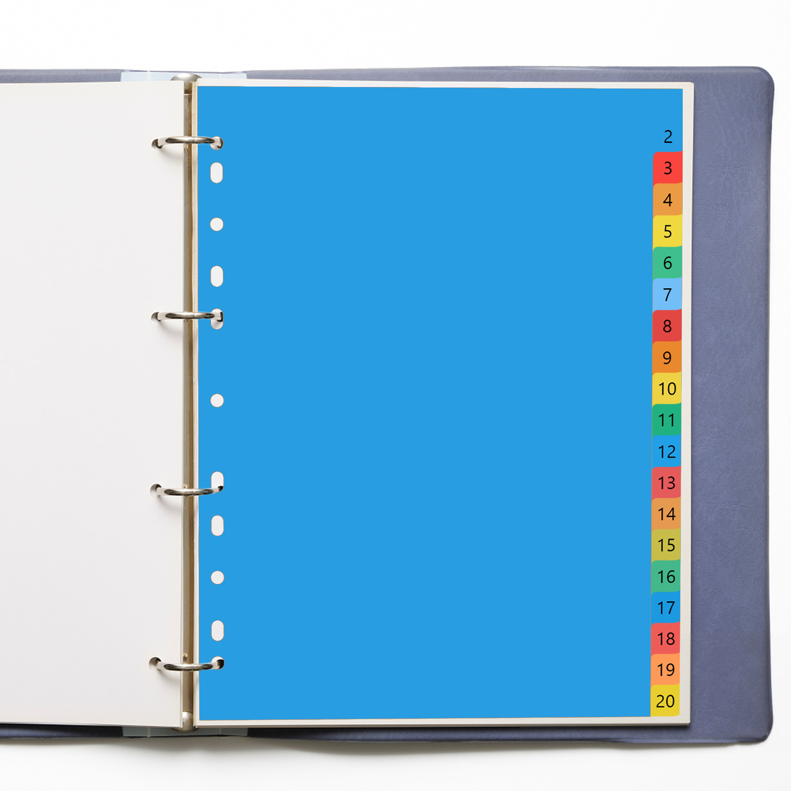 20 Pages A4 Colorful Plastic T - Tab Divider A4 recension och pris