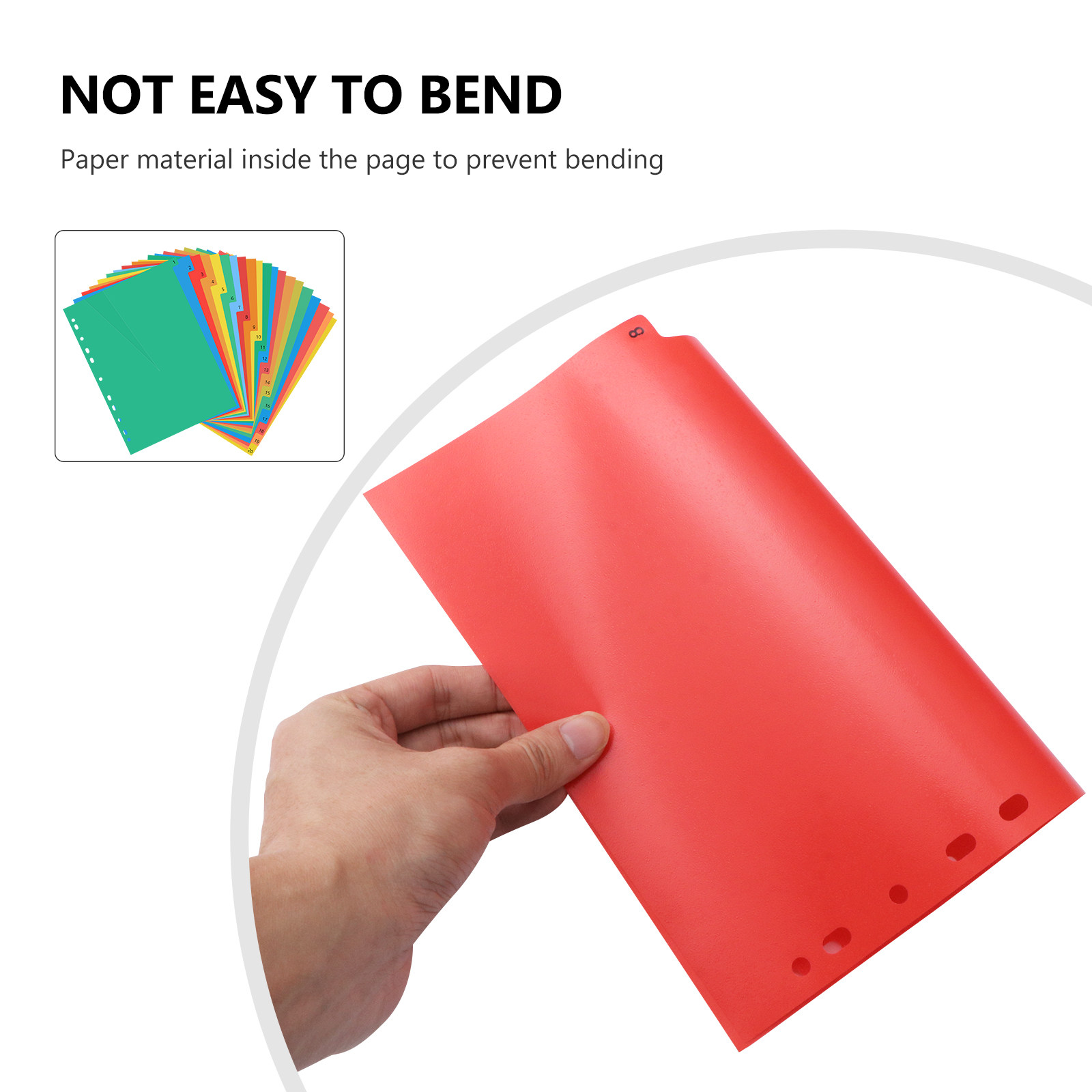 20 Pages A4 Colorful Plastic T - Tab Divider A4 recension och pris