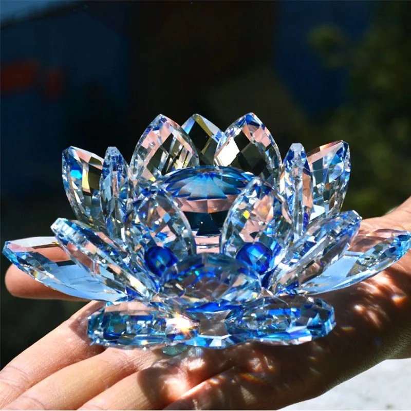 80mm Quartz Crystal Lotus Flow - Paper Weight Crystal recension och pris
