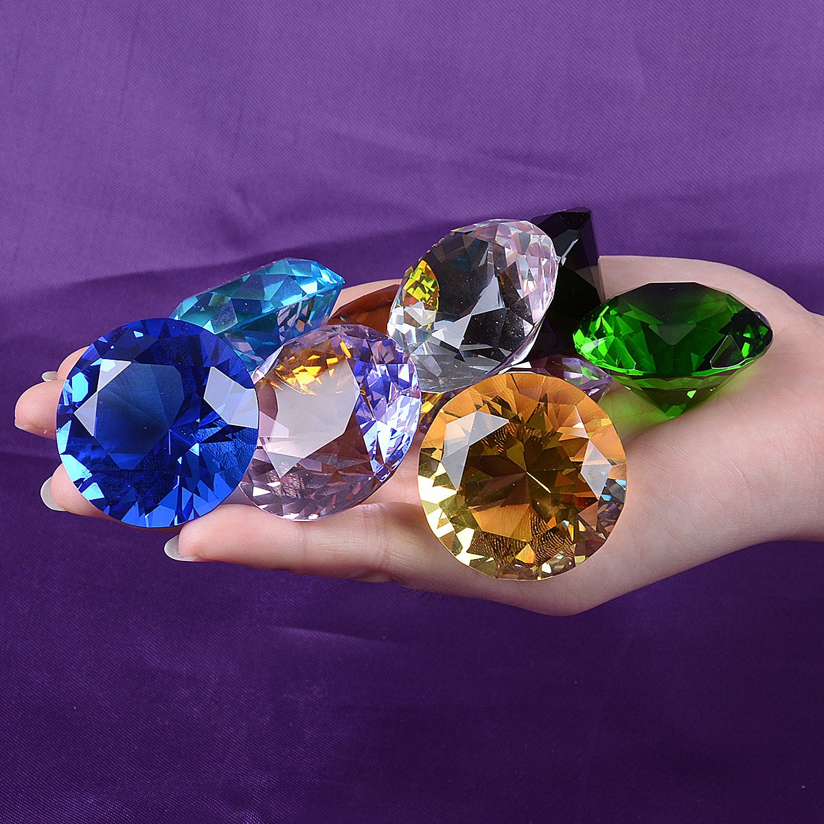 1pcs Crystal Diamond Shaped Pa - Paper Weight Crystal recension och pris