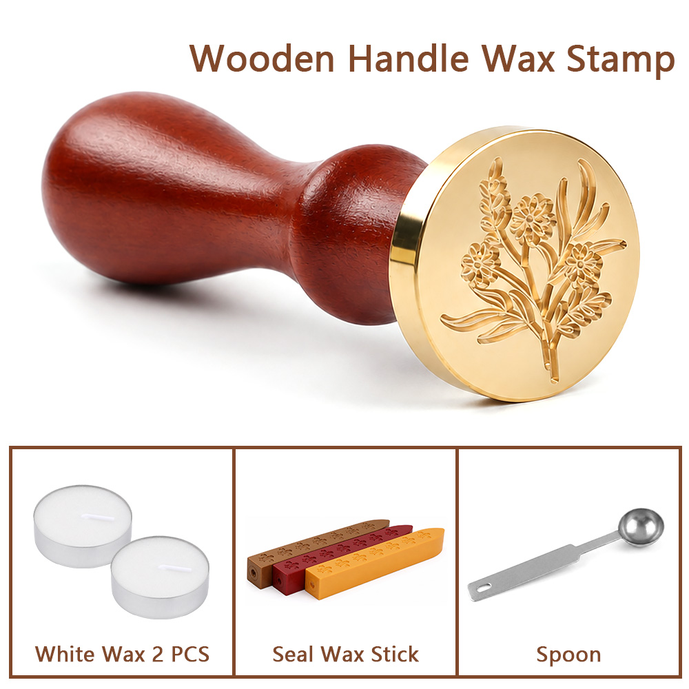 Wildflower 3D Relief Wax Seal  - Wax Seal Stamp Set recension och pris