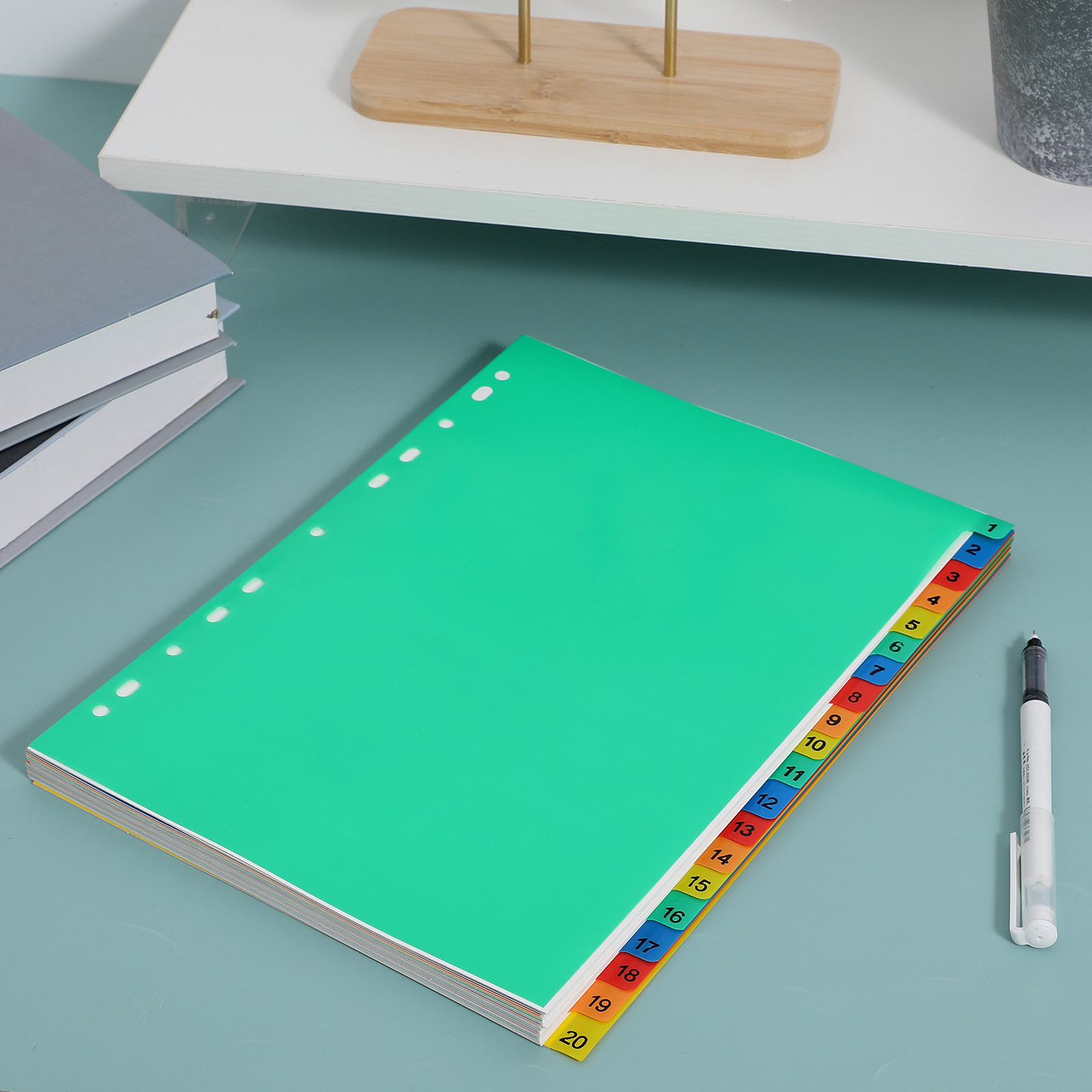 20 Pages A4 Colorful Plastic T - Tab Divider A4 recension och pris