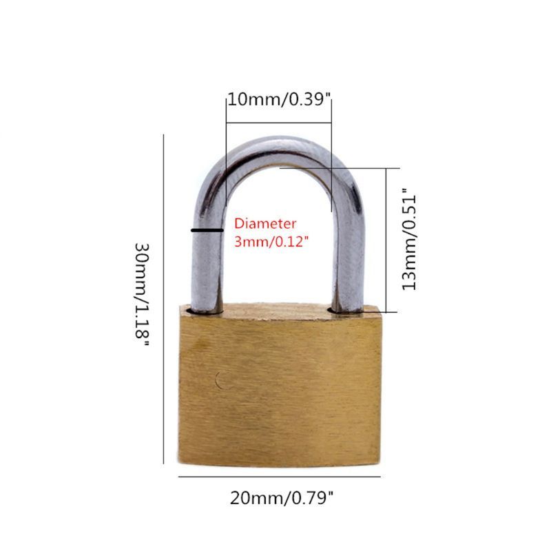 Brass Padlock with Keys, Small - Letter Opener Brass recension och pris