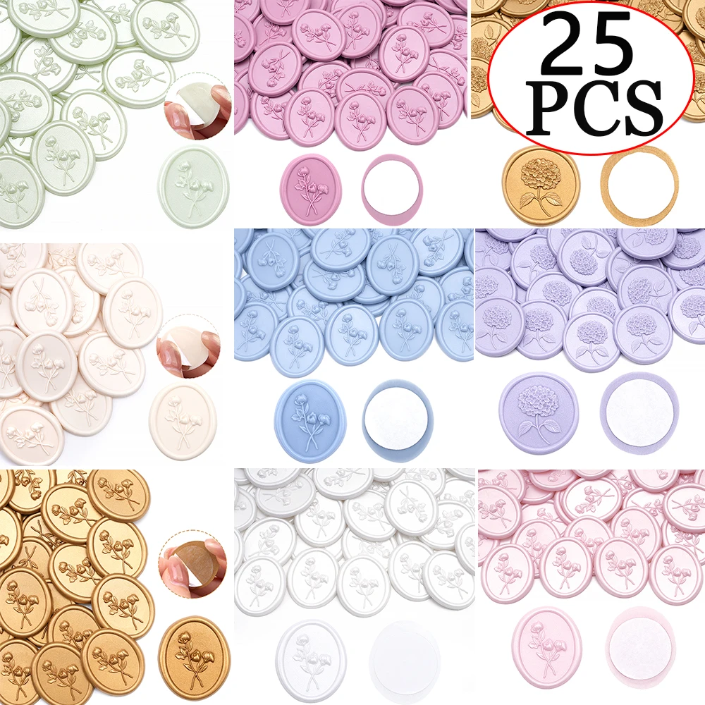 25pcs/set 3D Floral Wax Seal S - Wax Seal Stamp Set recension och pris